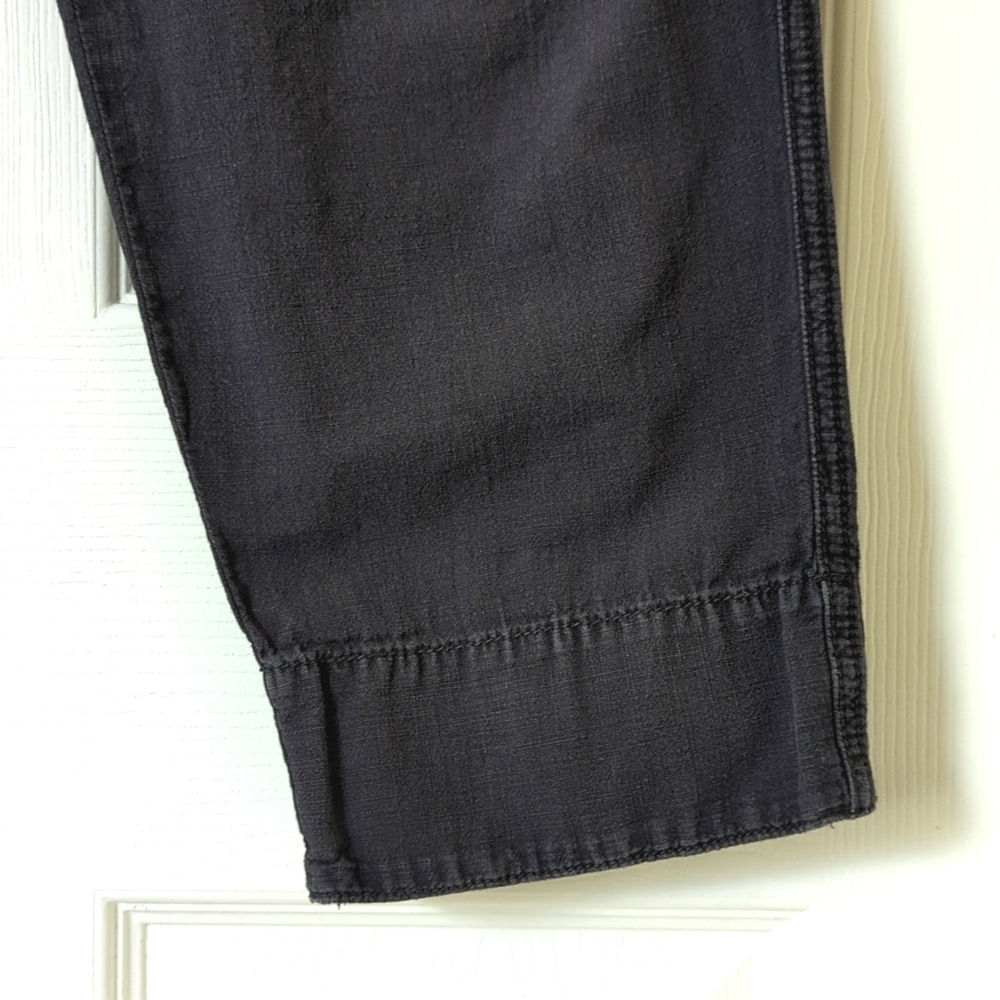 Anthropologie Malin Soft Woven High Waisted Tapered Leg Utility Pants Black SP - Picture 13 of 14